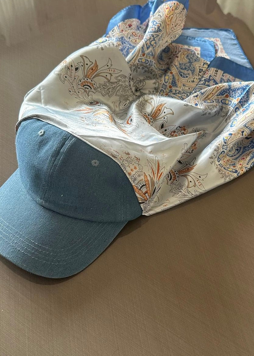 Casquette foulard iris