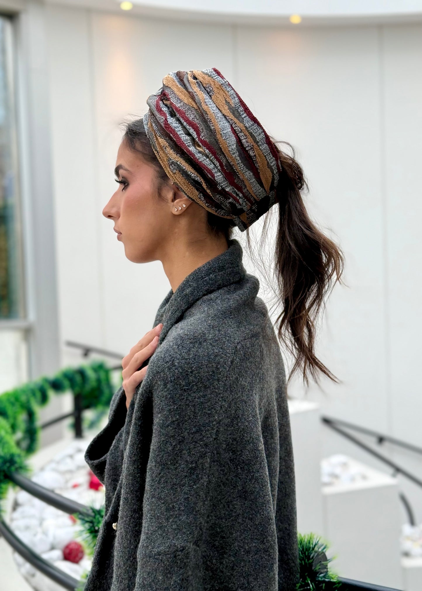 Turban Velours de châtaigne