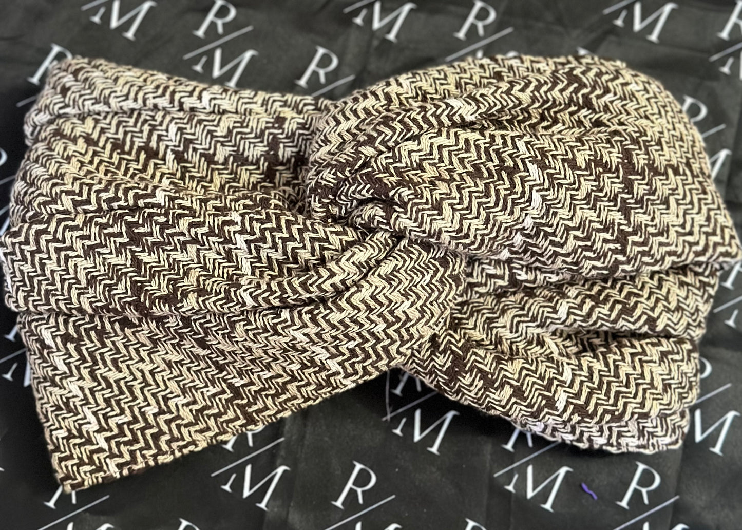 Turban Tweed Beige Marron