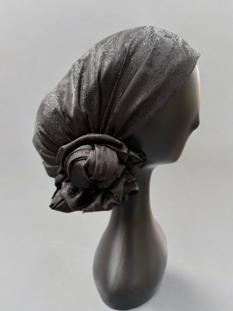Foulard Noir imprimé Noir Brillant