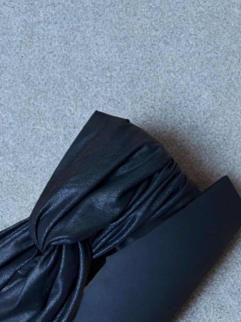 Turban Similicuir Noir
