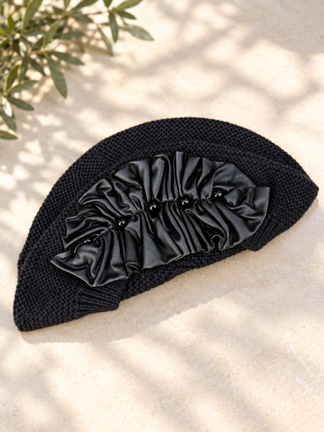 Béret Noir motif Noir