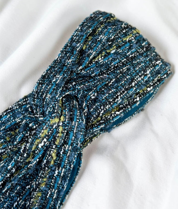 Turban Motif bleu Vert chine