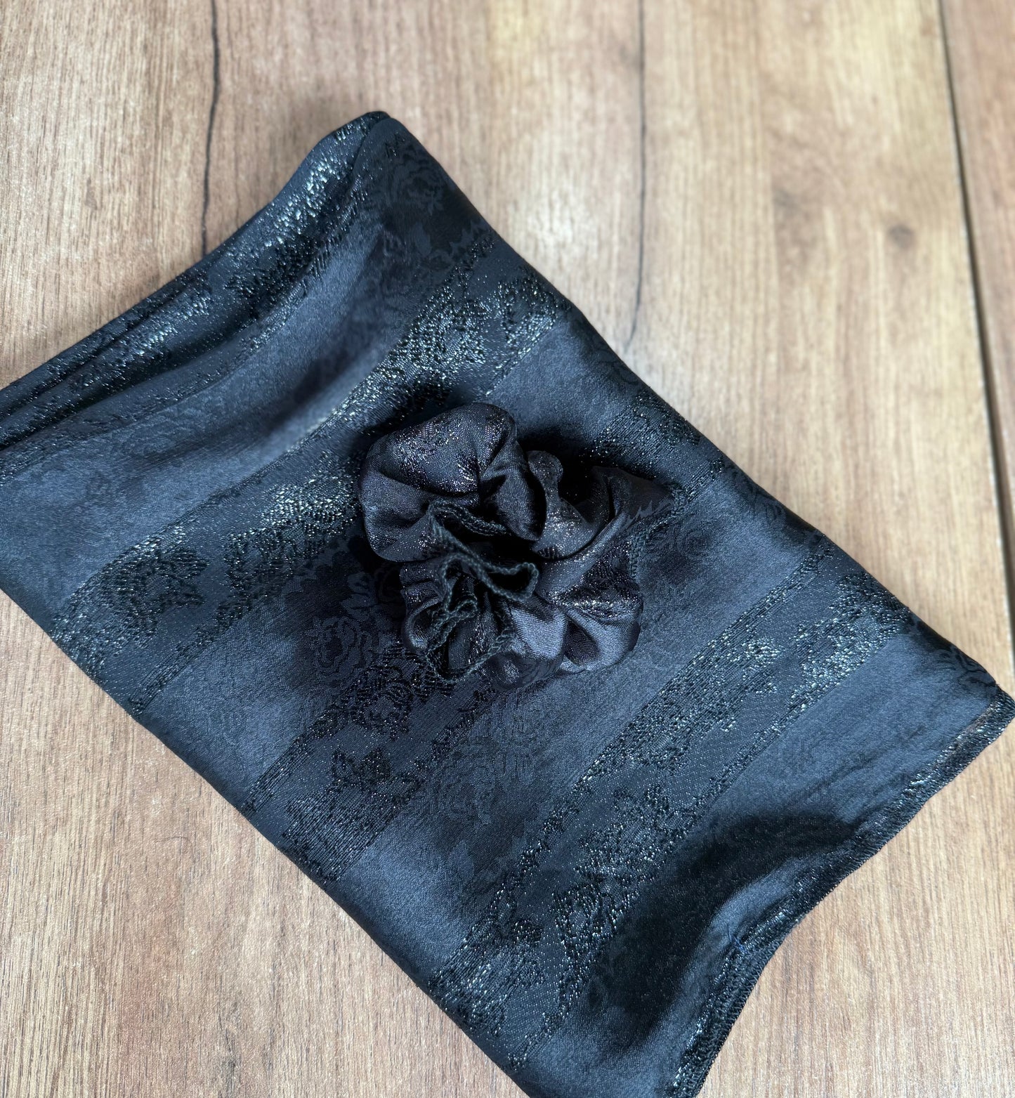 Foulard Noir imprimé Noir Brillant
