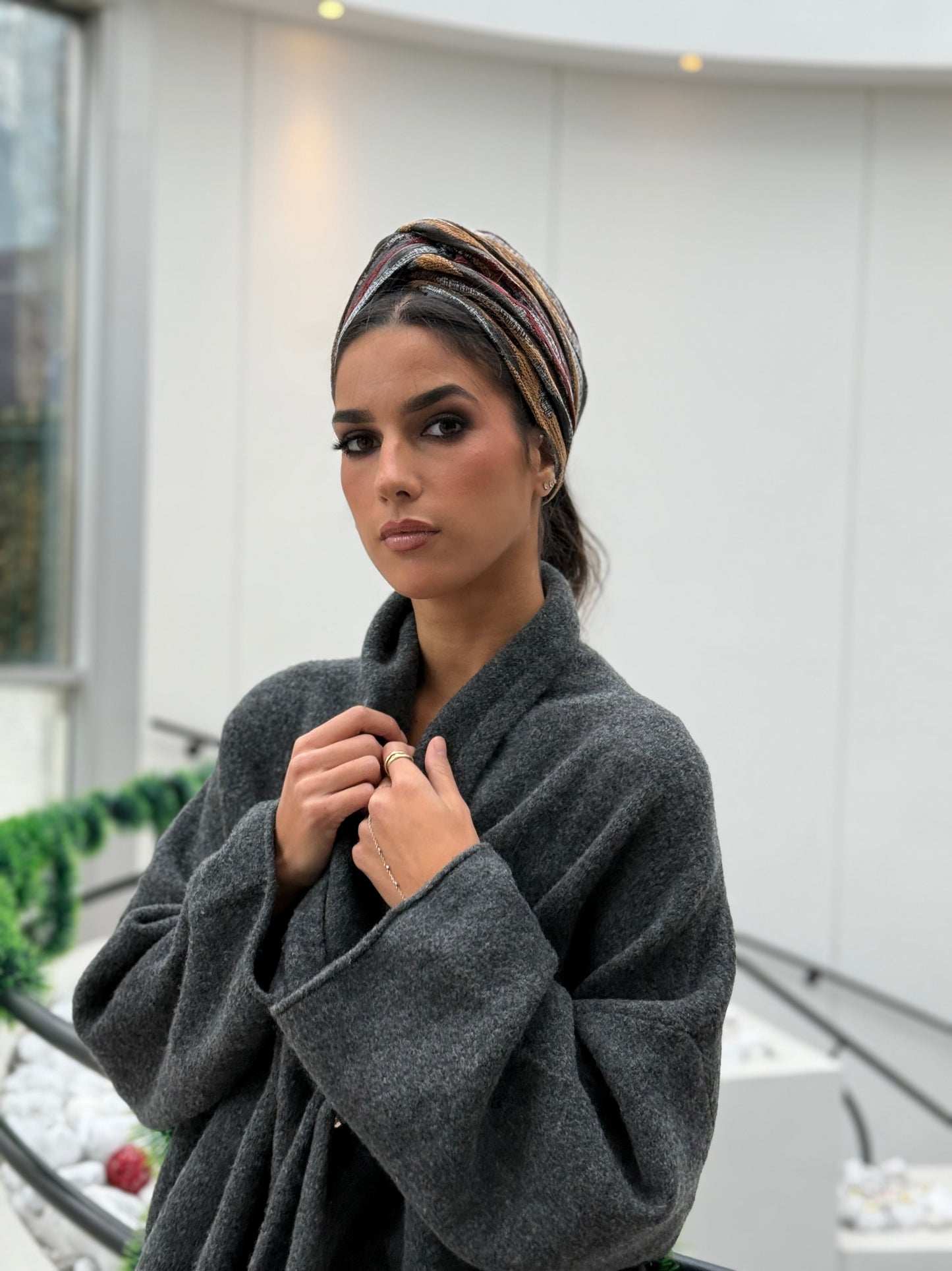 Turban Velours de châtaigne