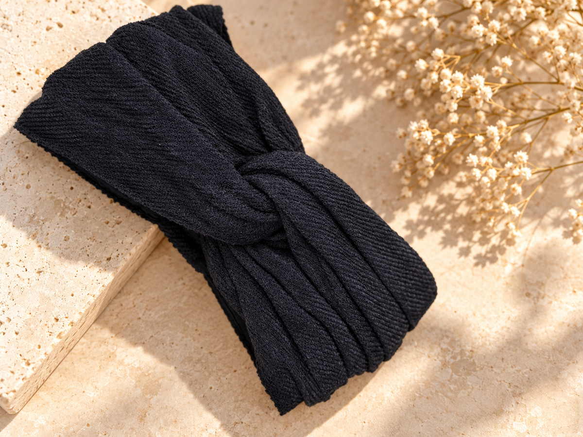 Turban Noir Lia