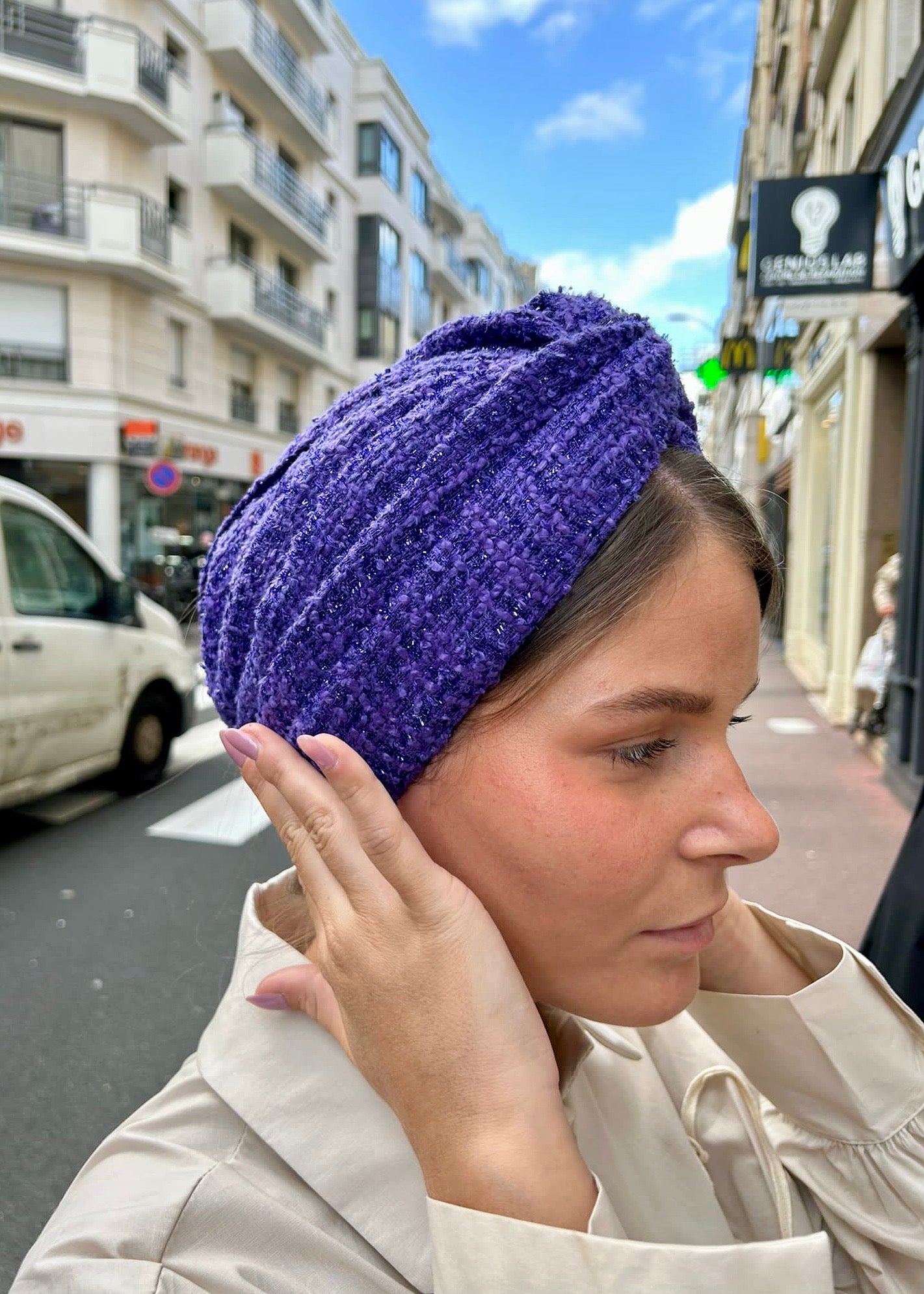 Turban tweed Violet