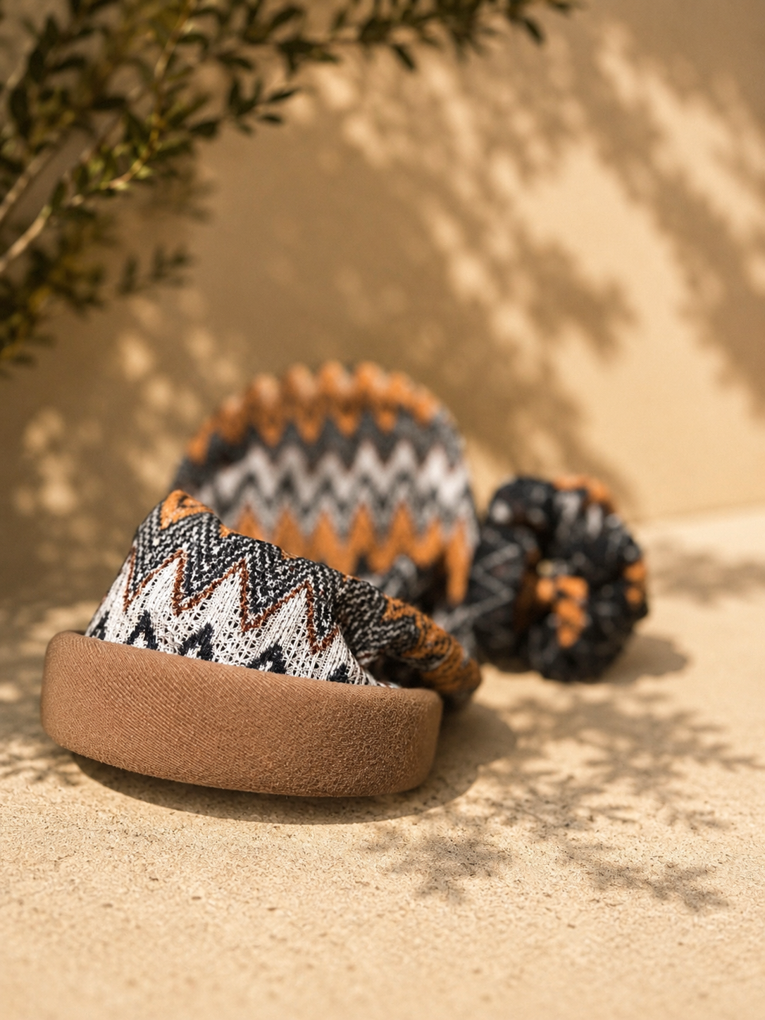 Naia - Serre tête Filet crochet Sable
