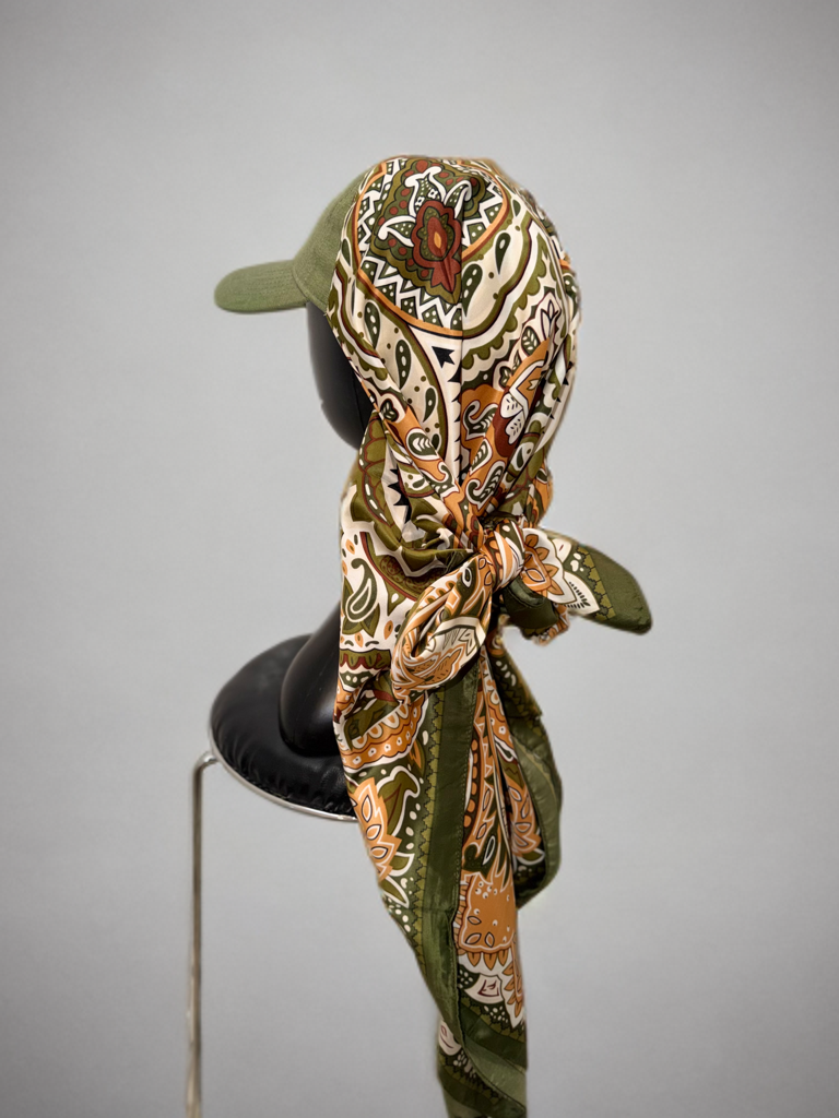 Casquette Foulard RM Paisley Kaki Bohème