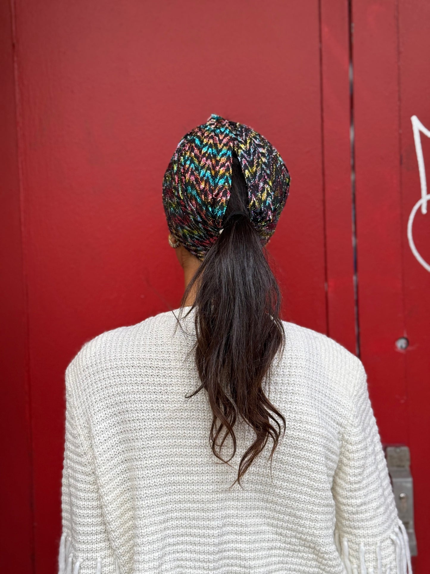 turban brillant motif multi