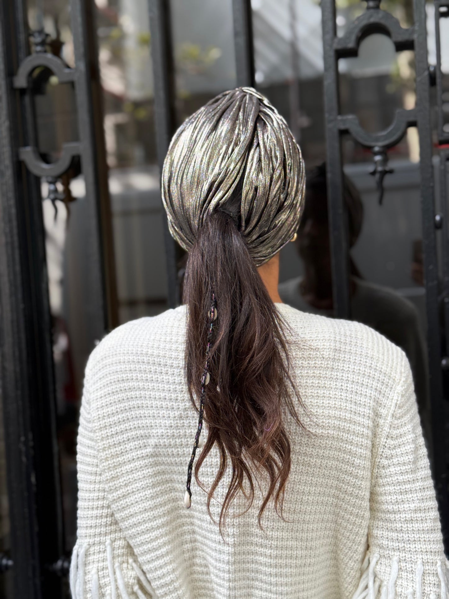 Turban lycra Mor doré