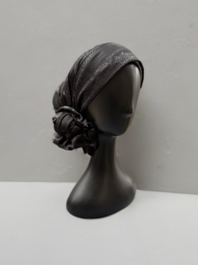 Foulard Noir imprimé Noir Brillant