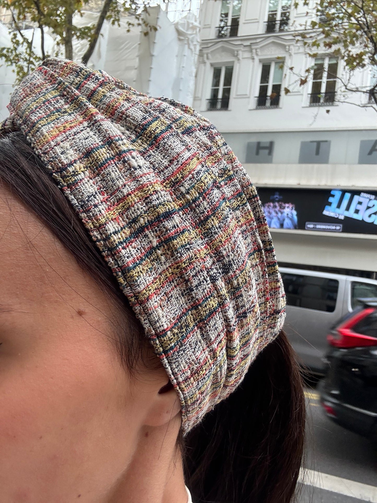 Turban carreau Beige multi