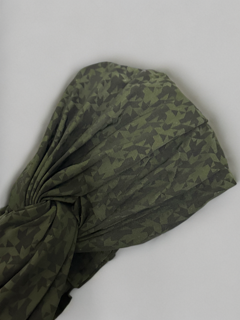 Turban motif Vert Kaki