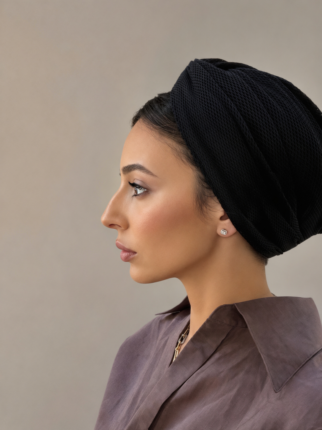 Turban noir Soline