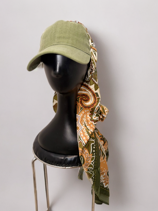 Casquette Foulard RM Paisley Kaki Bohème
