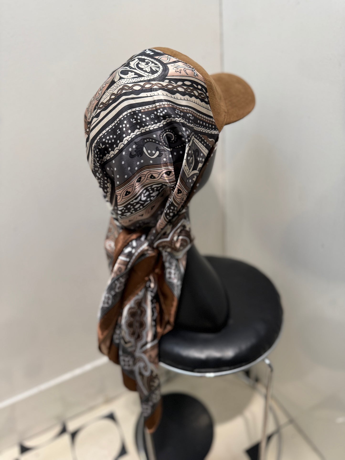 Casquette Foulard RM marron camel