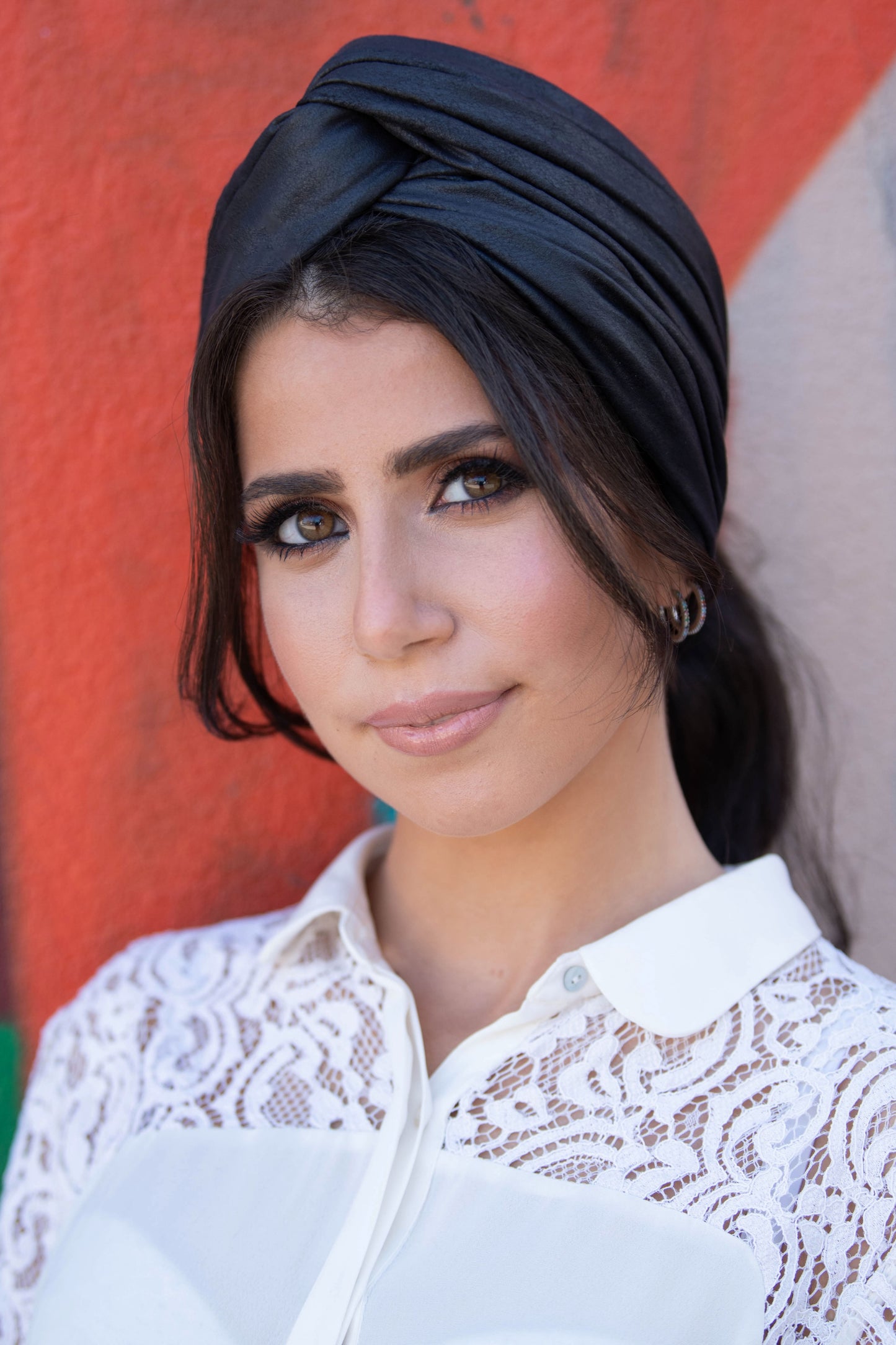 Turban Similicuir Noir