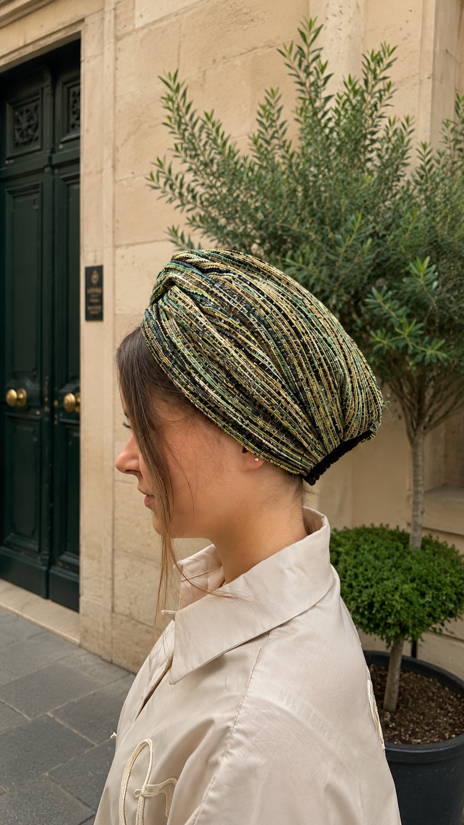 Turban Olive Texturé