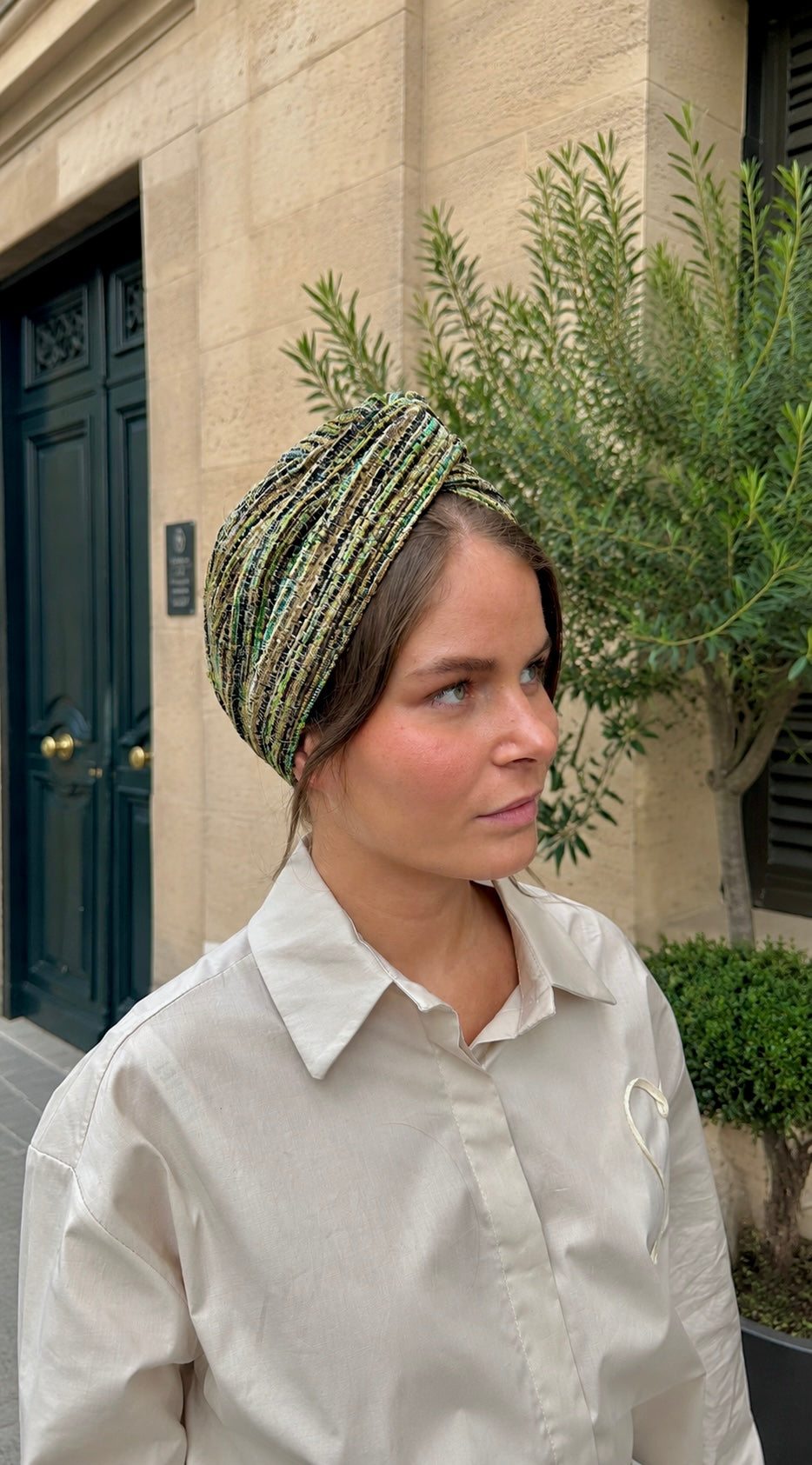 Turban Olive Texturé