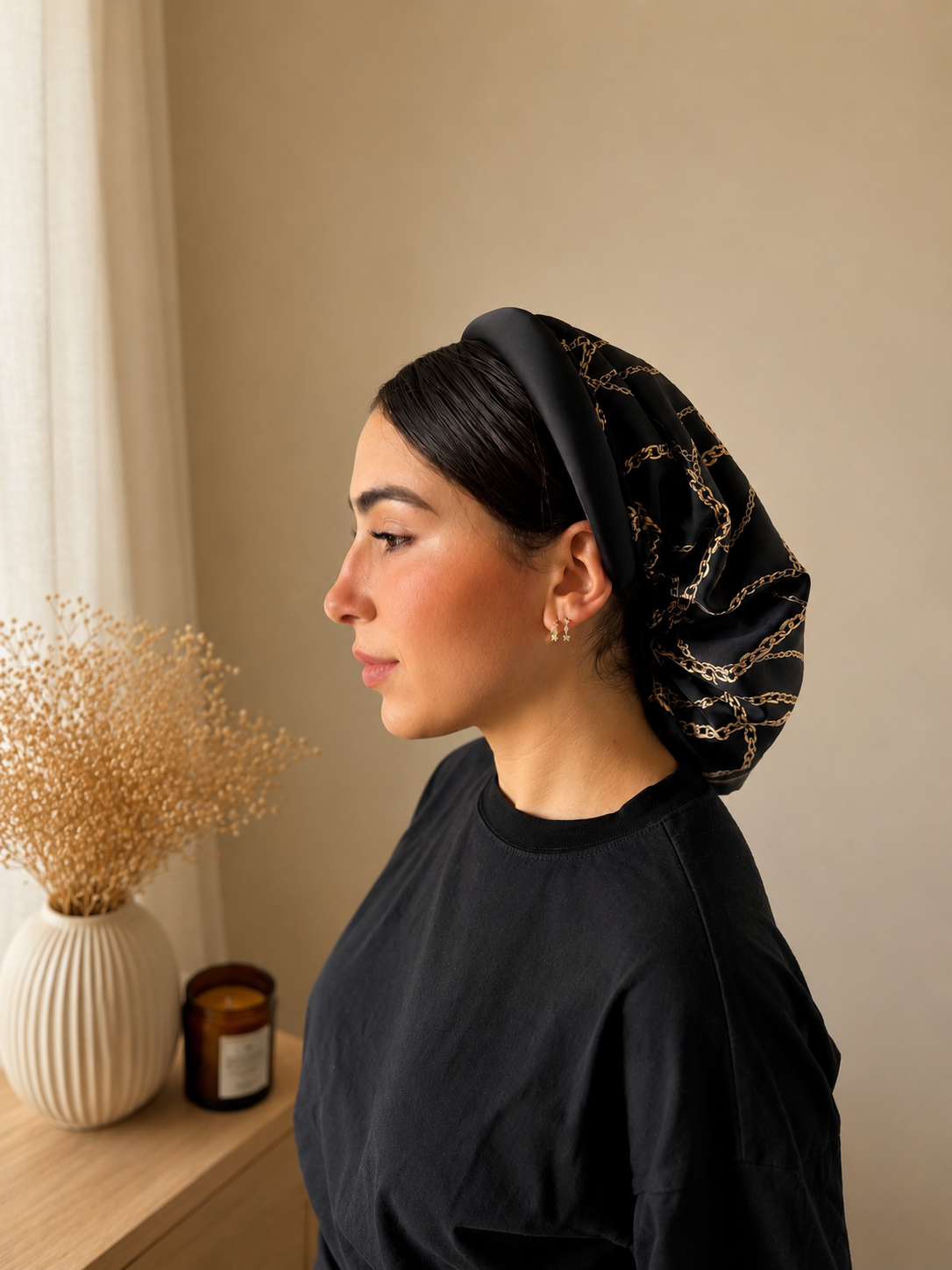 Divina – Serre-tête filet foulard