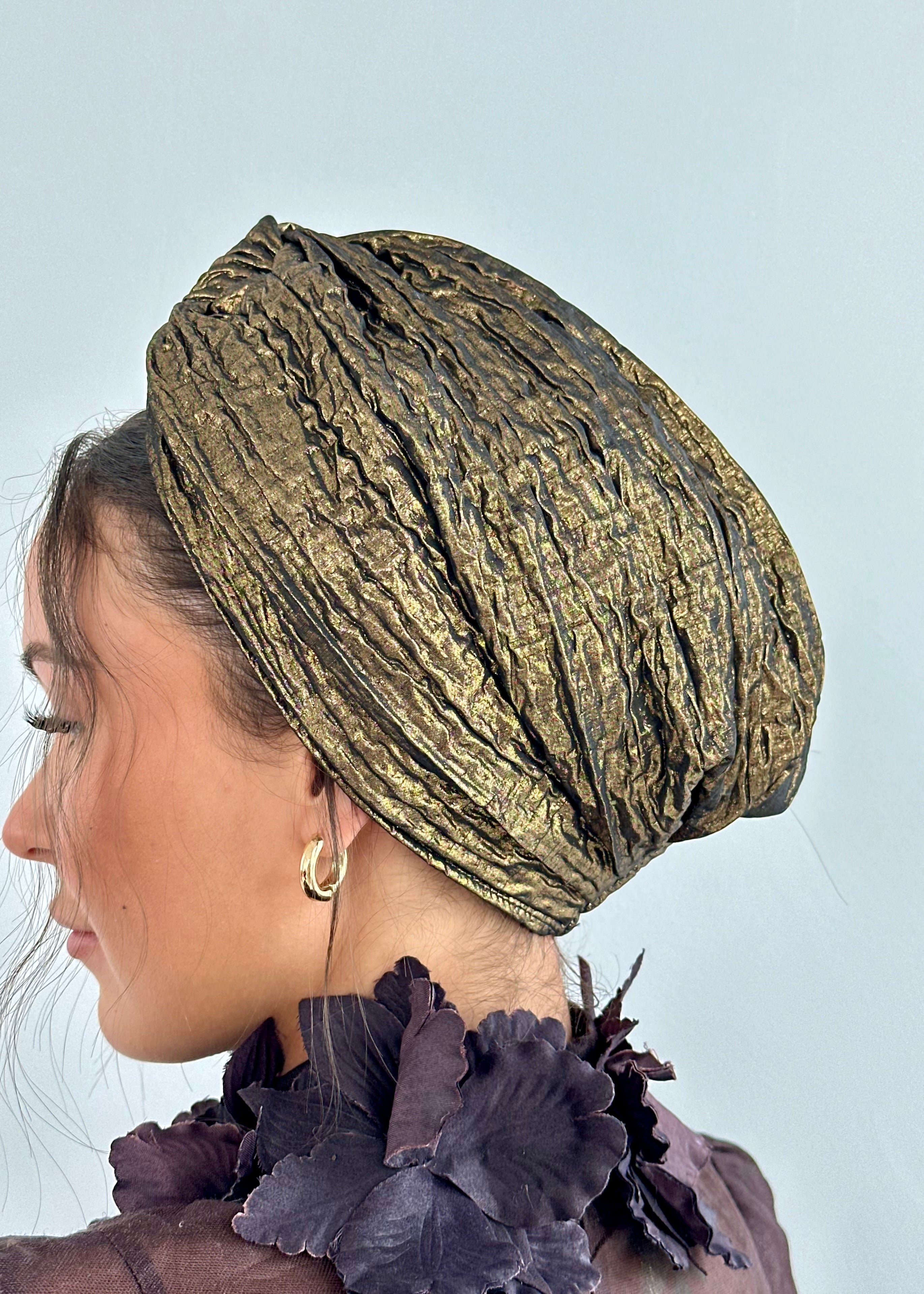 Turban Brocard Mor GOLD