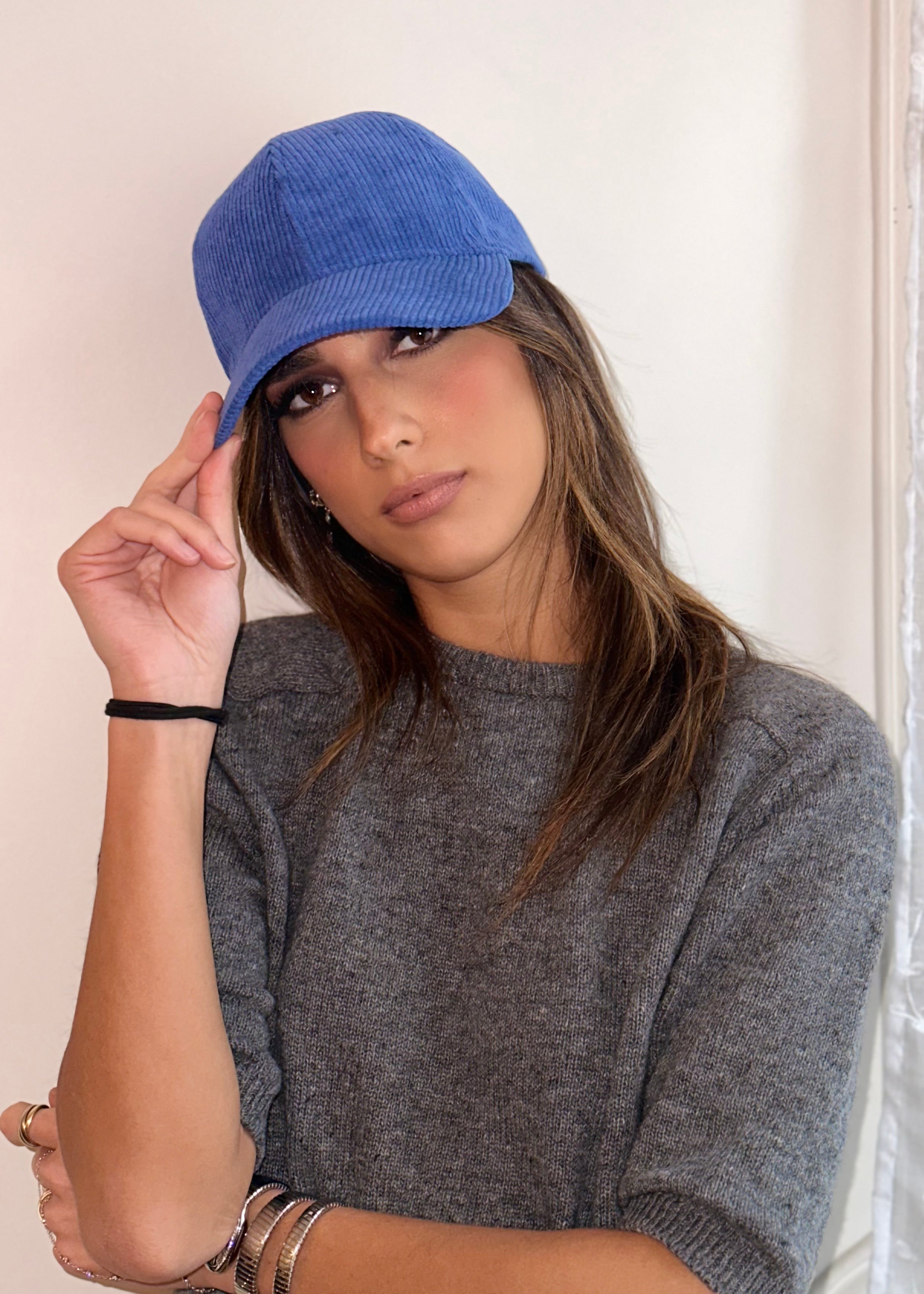 Casquette Velours bleu