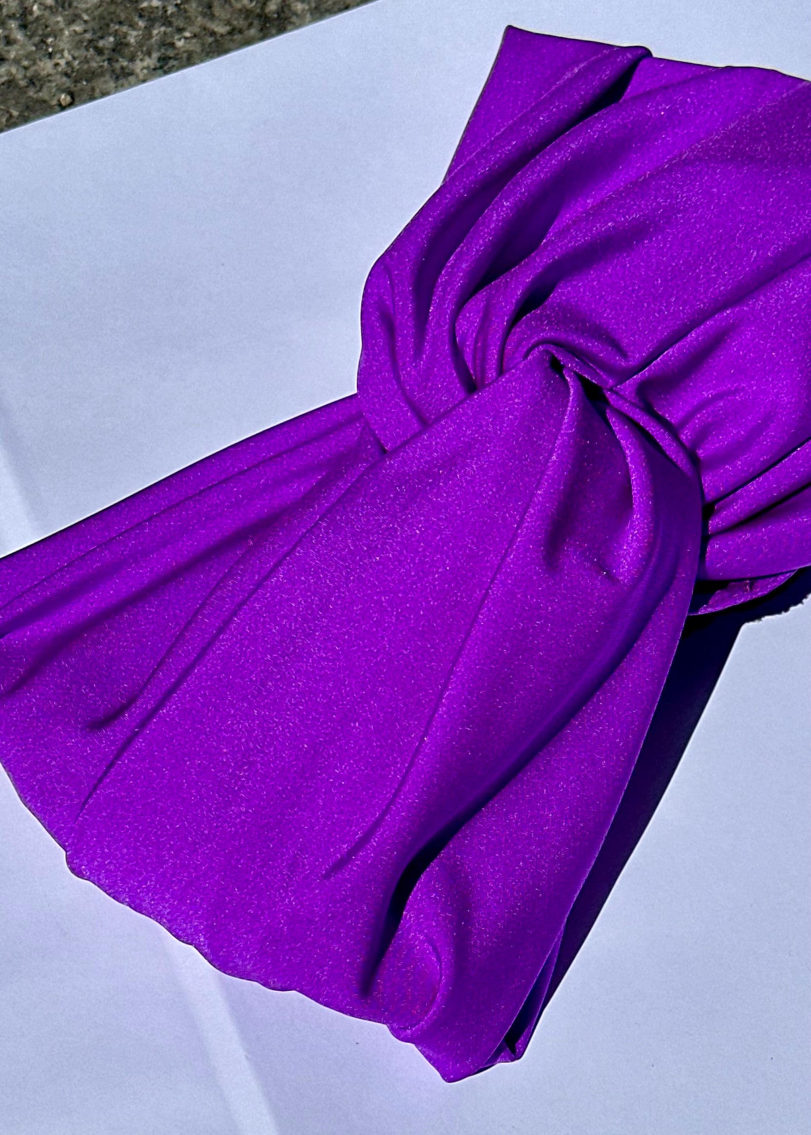 Turban Maillot Lycra Violet Brillant