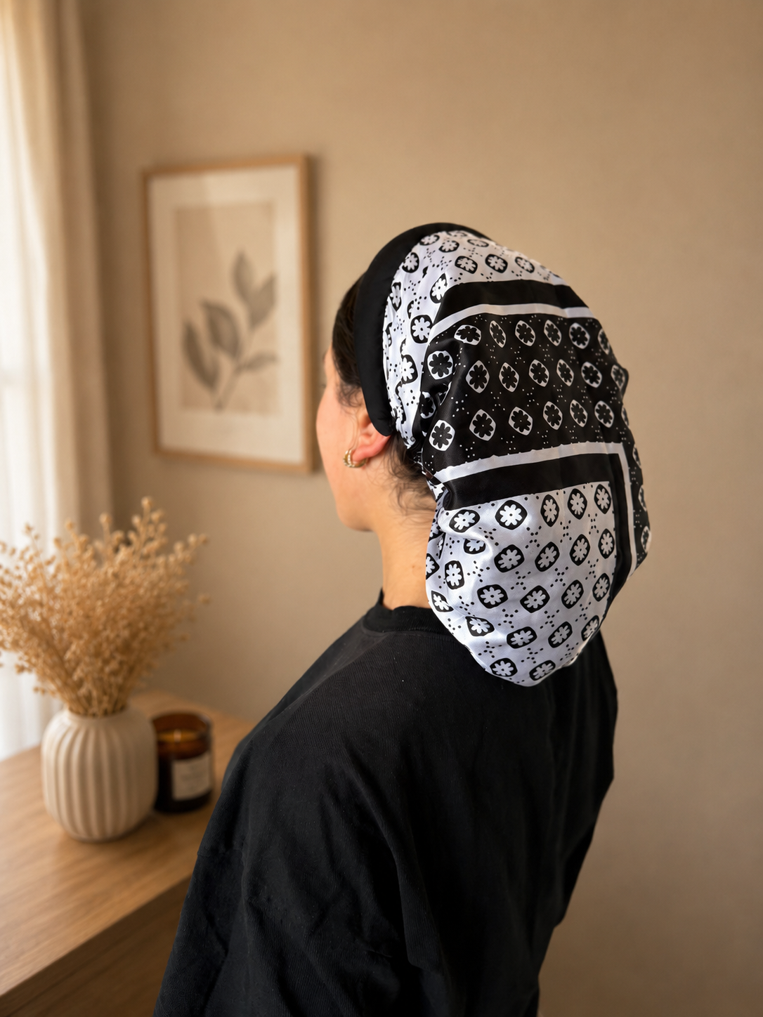 Bianca – Serre-tête filet foulard