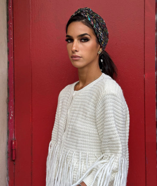 turban brillant motif multi