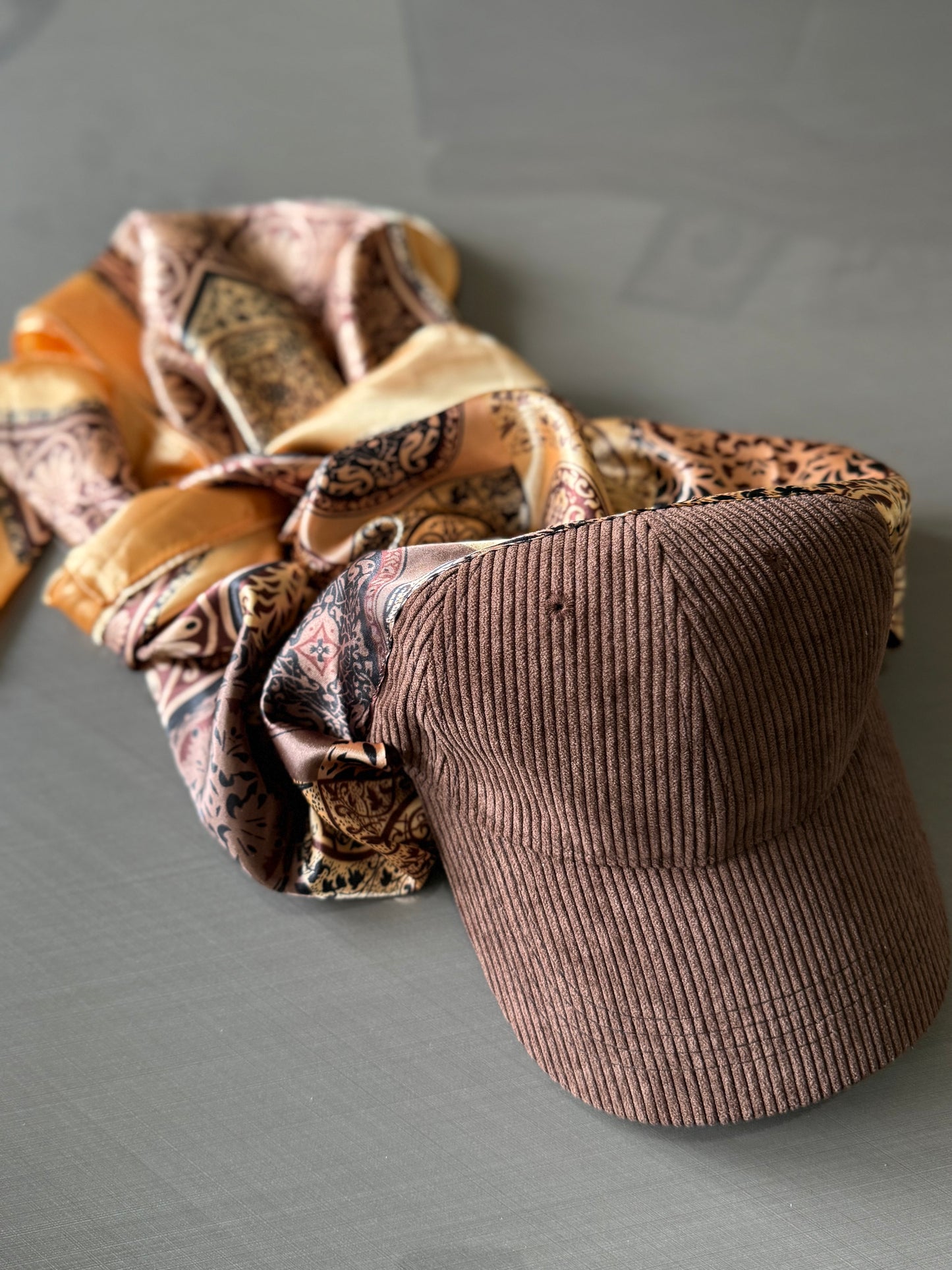 Casquette Foulard marron