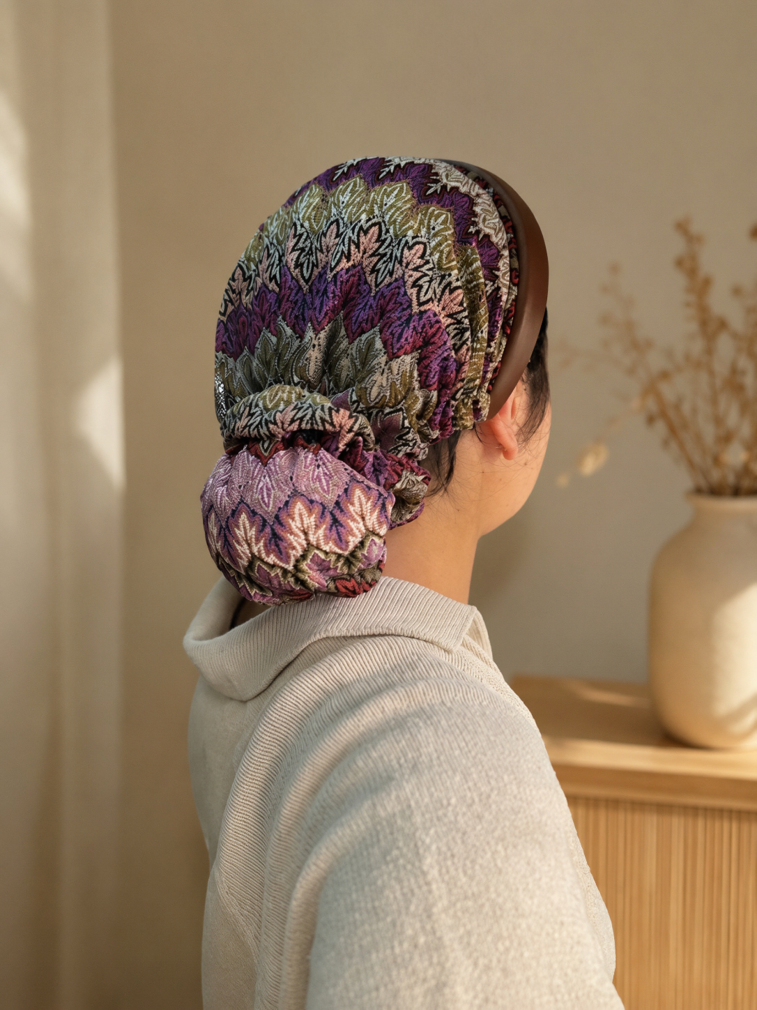 Paloma – Serre-tête filet crochet