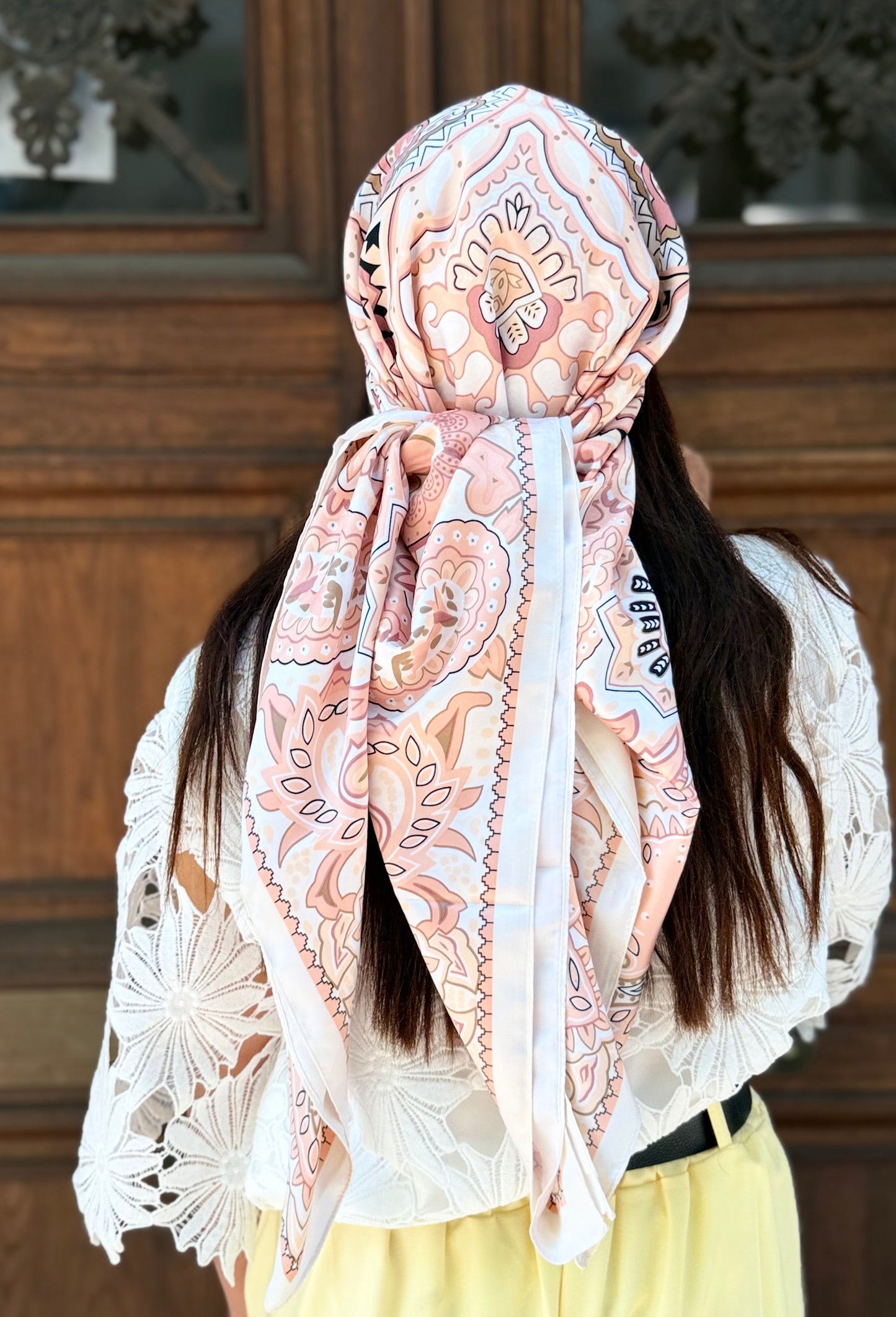 Casquette Foulard Rose Signature RM