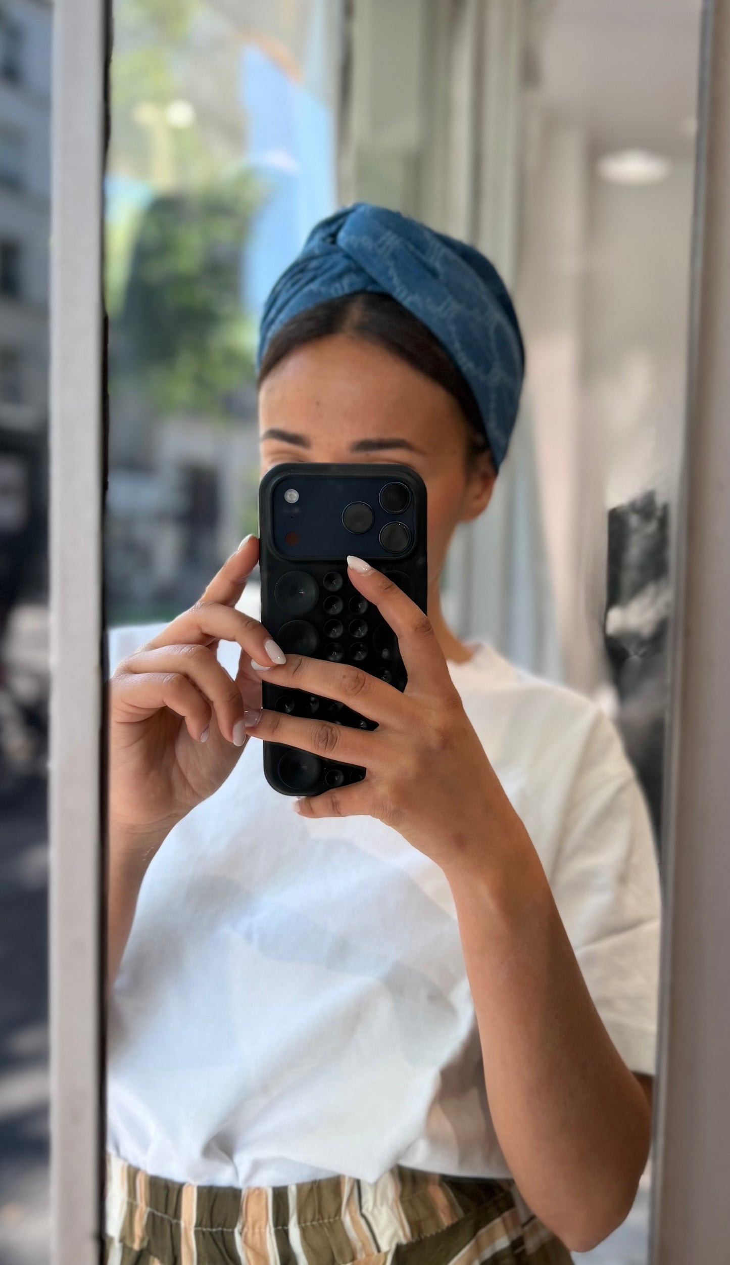 Turban Jean Bleu imprimé