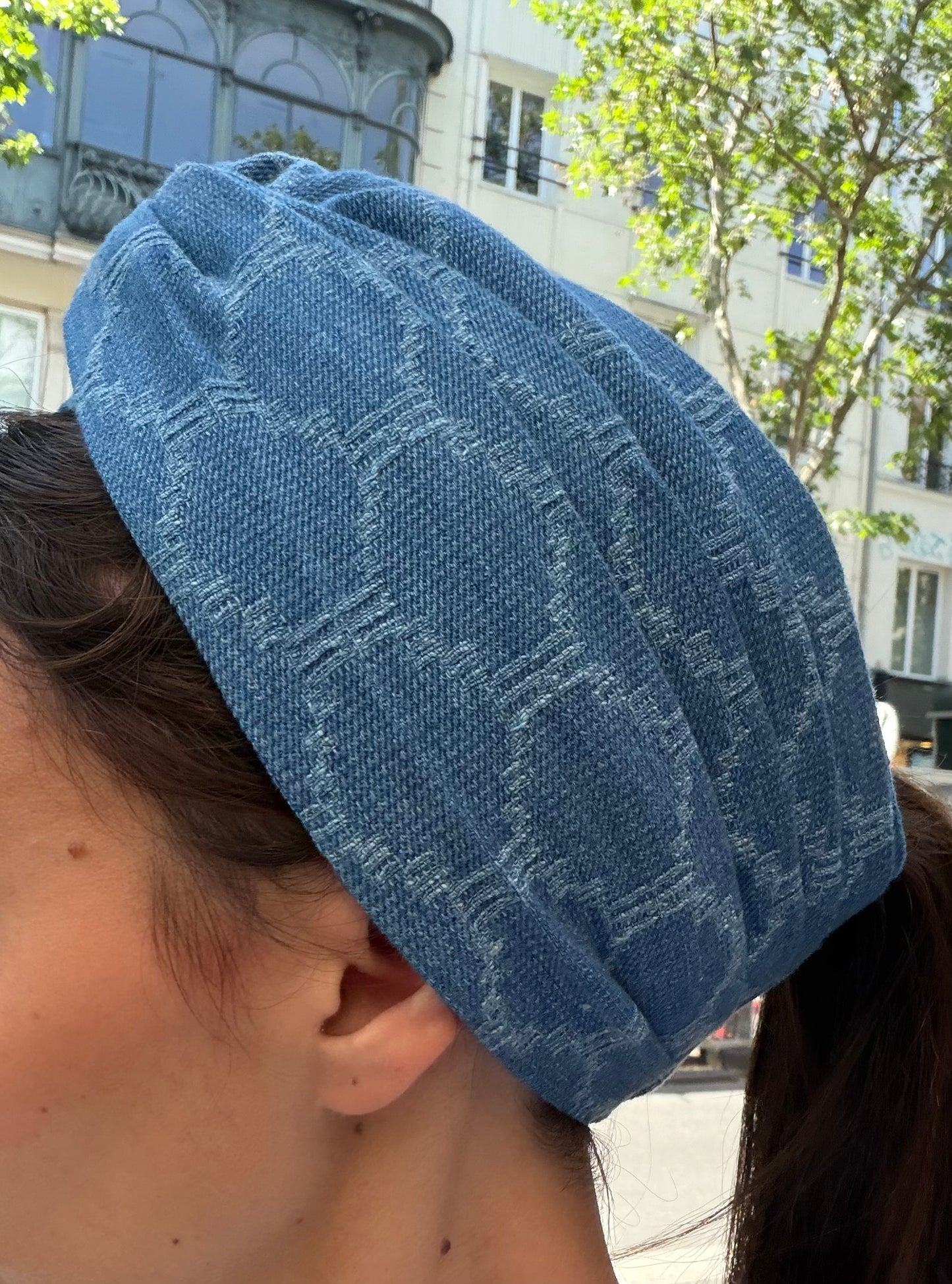 Turban Jean Bleu imprimé