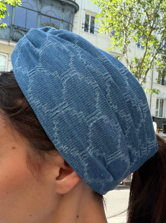 Turban Jean Bleu imprimé