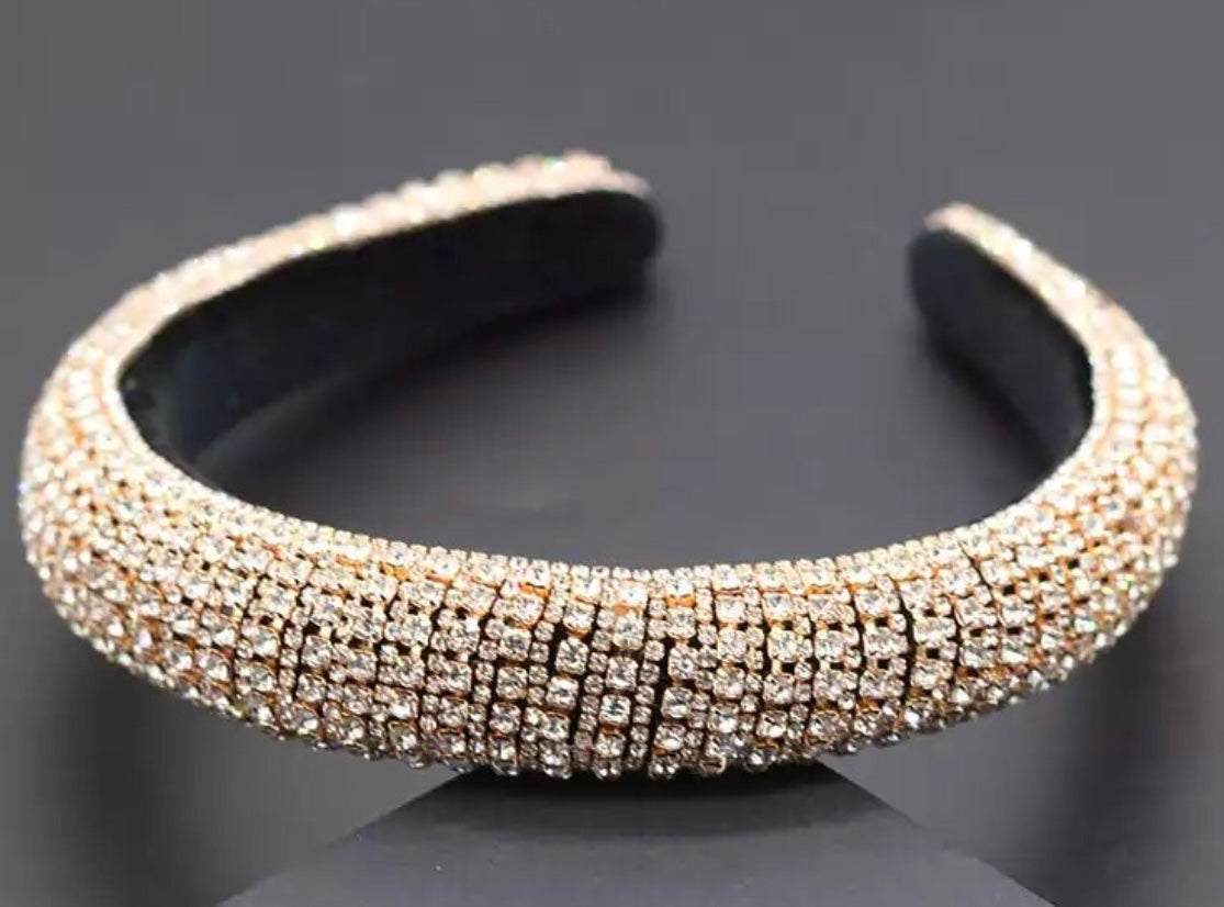 Serre tête Strass Gold