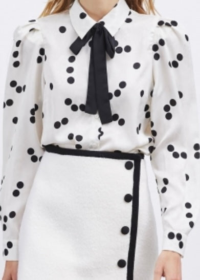 CHEMISE Crème à Pois