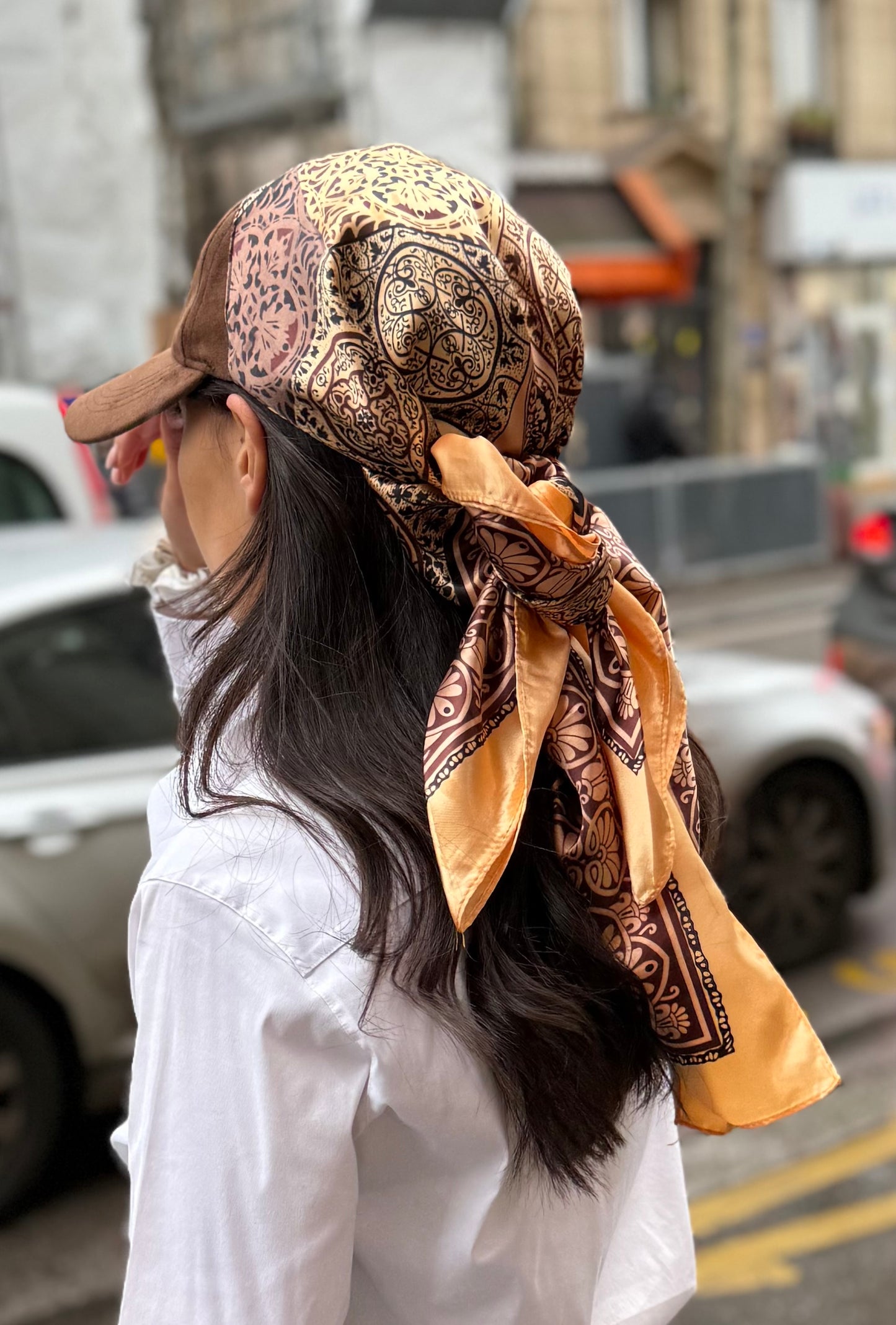 Casquette Foulard Camel