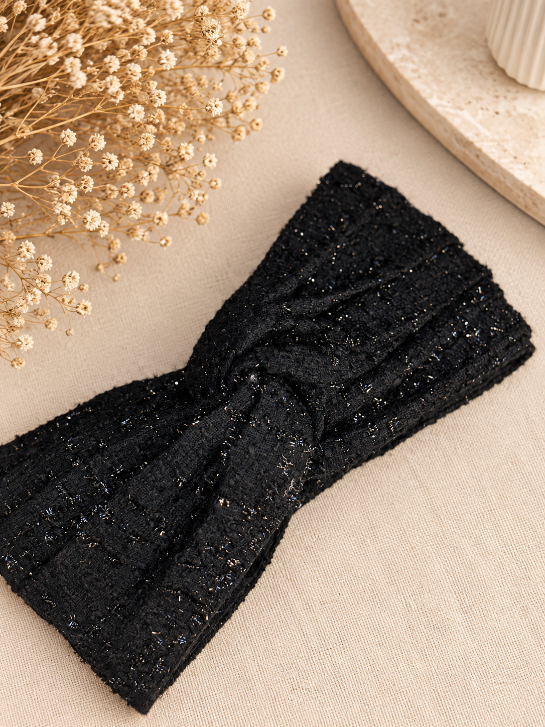 Turban Tweed noir