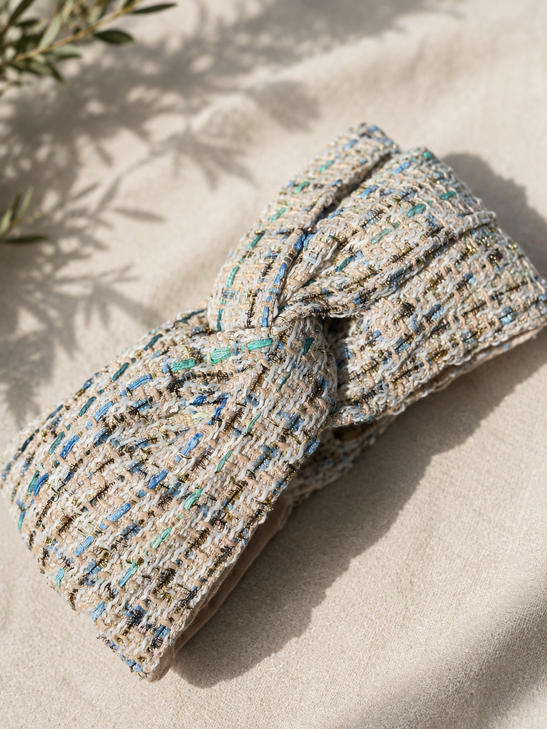 Turban Tweed Céleste