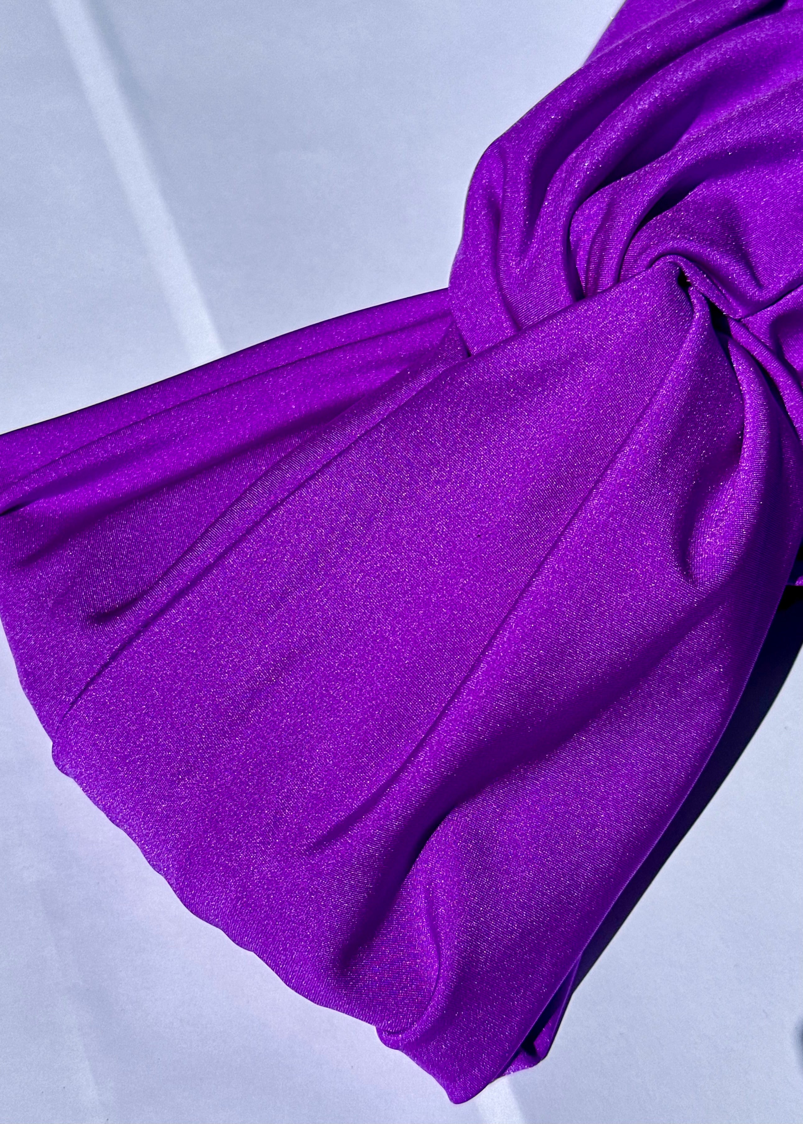 Turban Maillot Lycra Violet Brillant