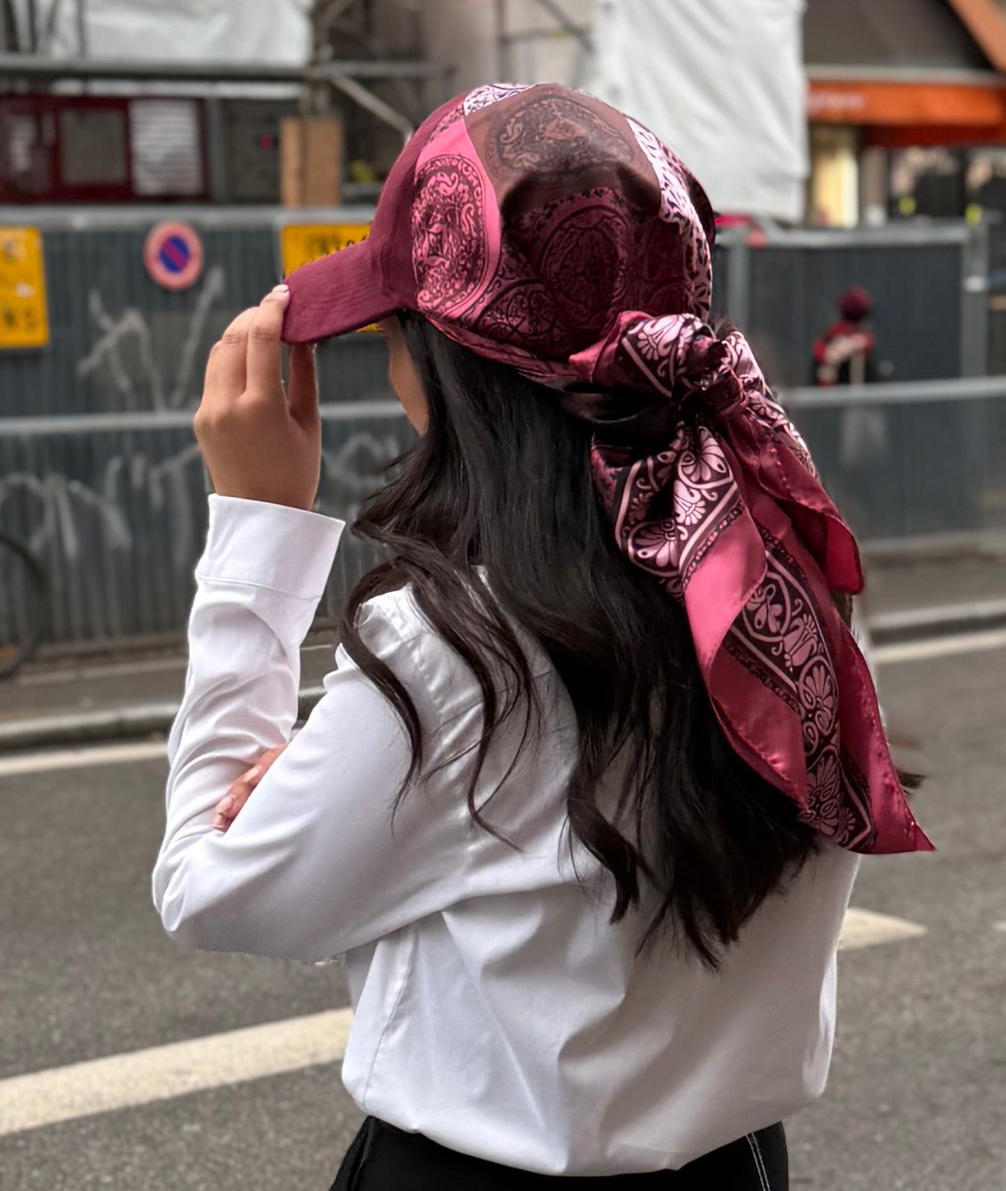 Casquette Foulard rouge bordeaux