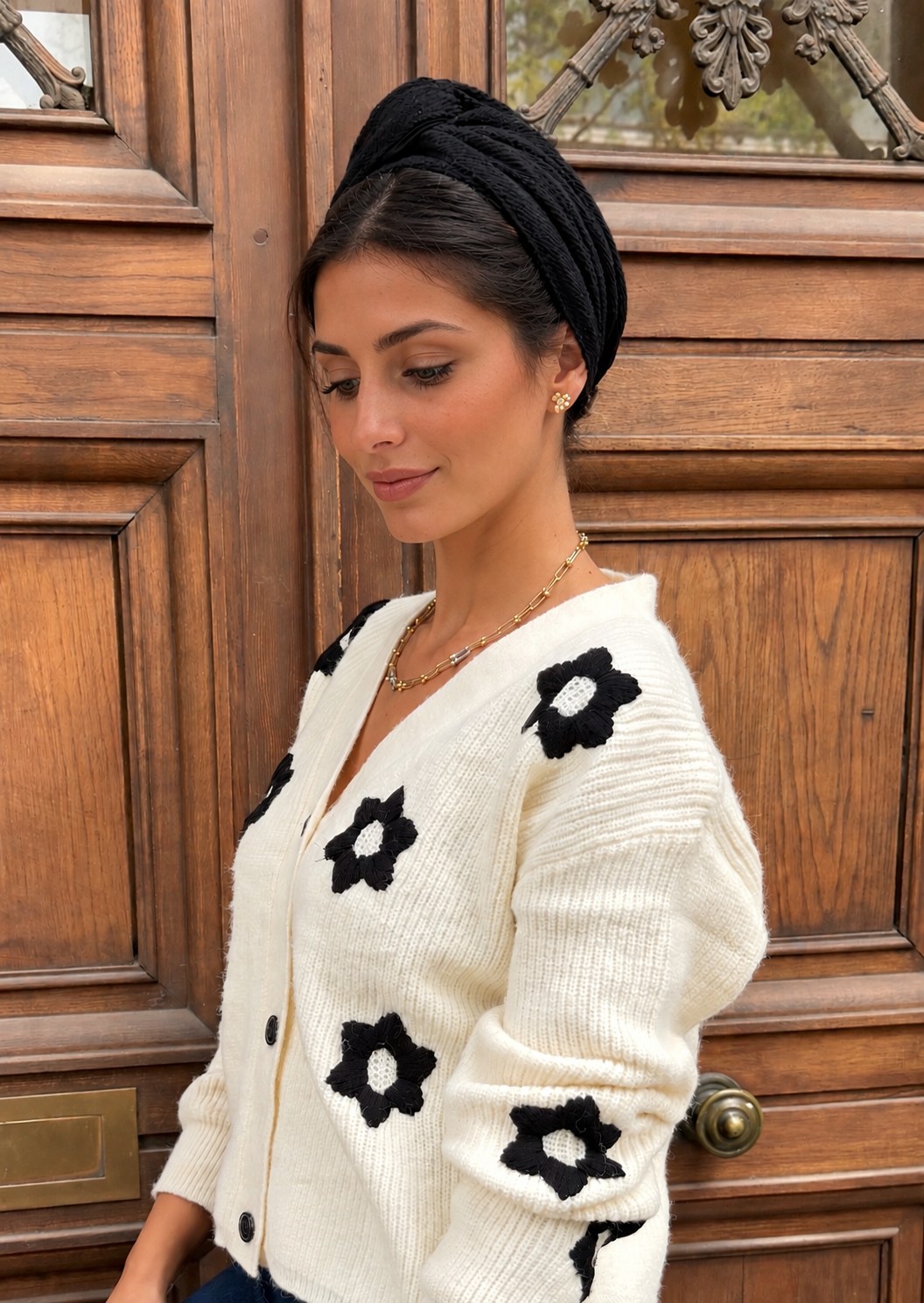 Turban Noir Lia