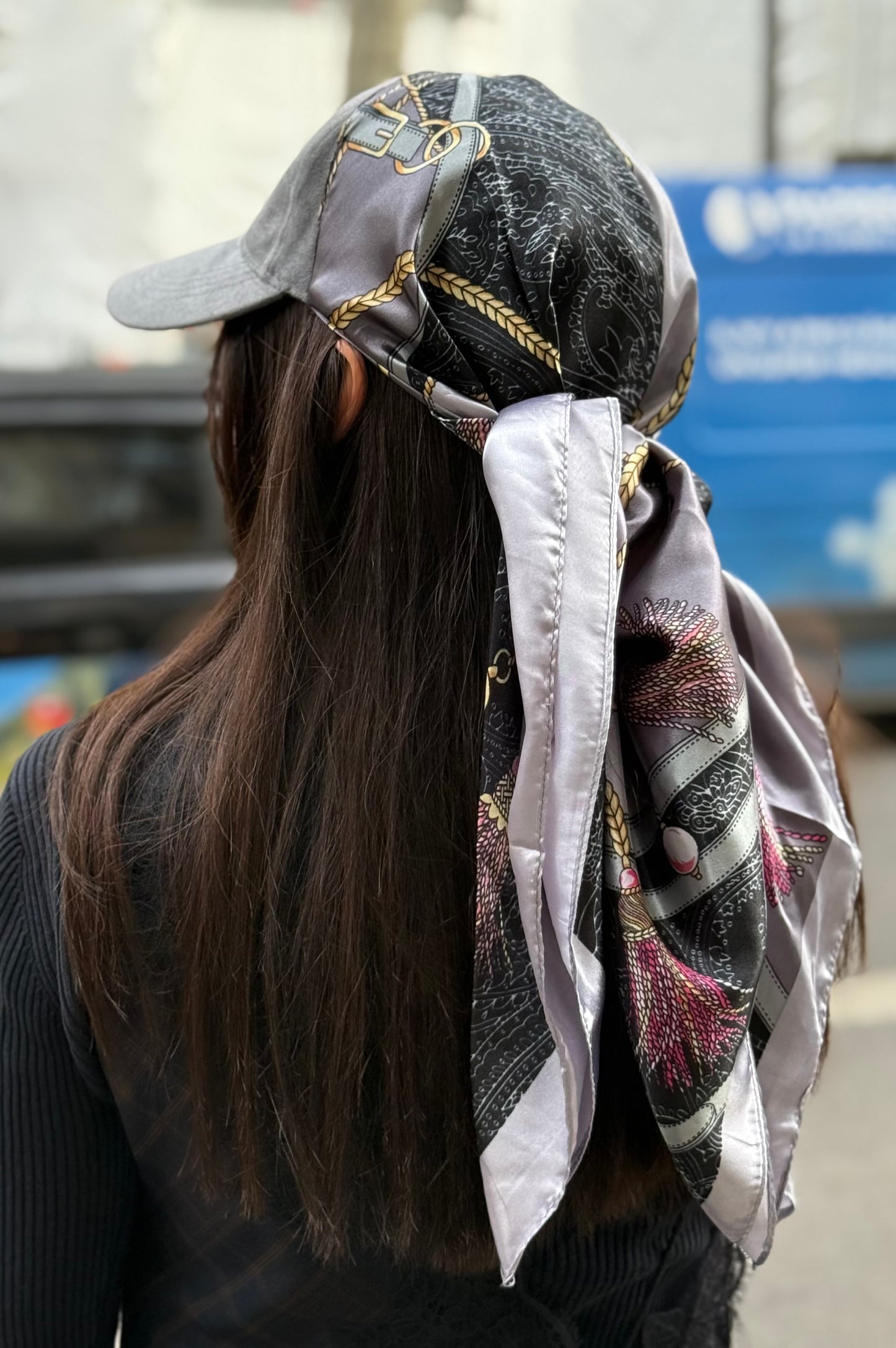 Casquette Foulard Gris