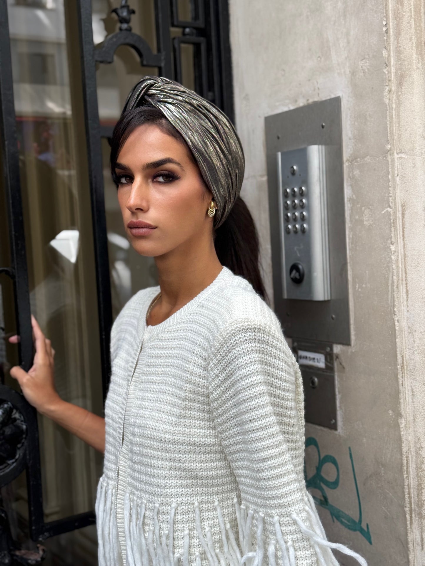 Turban lycra Mor doré