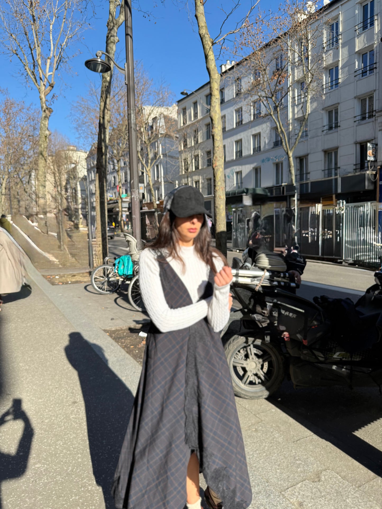 Casquette Foulard RM noir longue