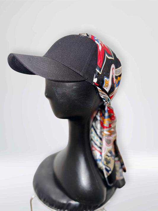 Casquette Foulard RM Artistique Rouge & Noir