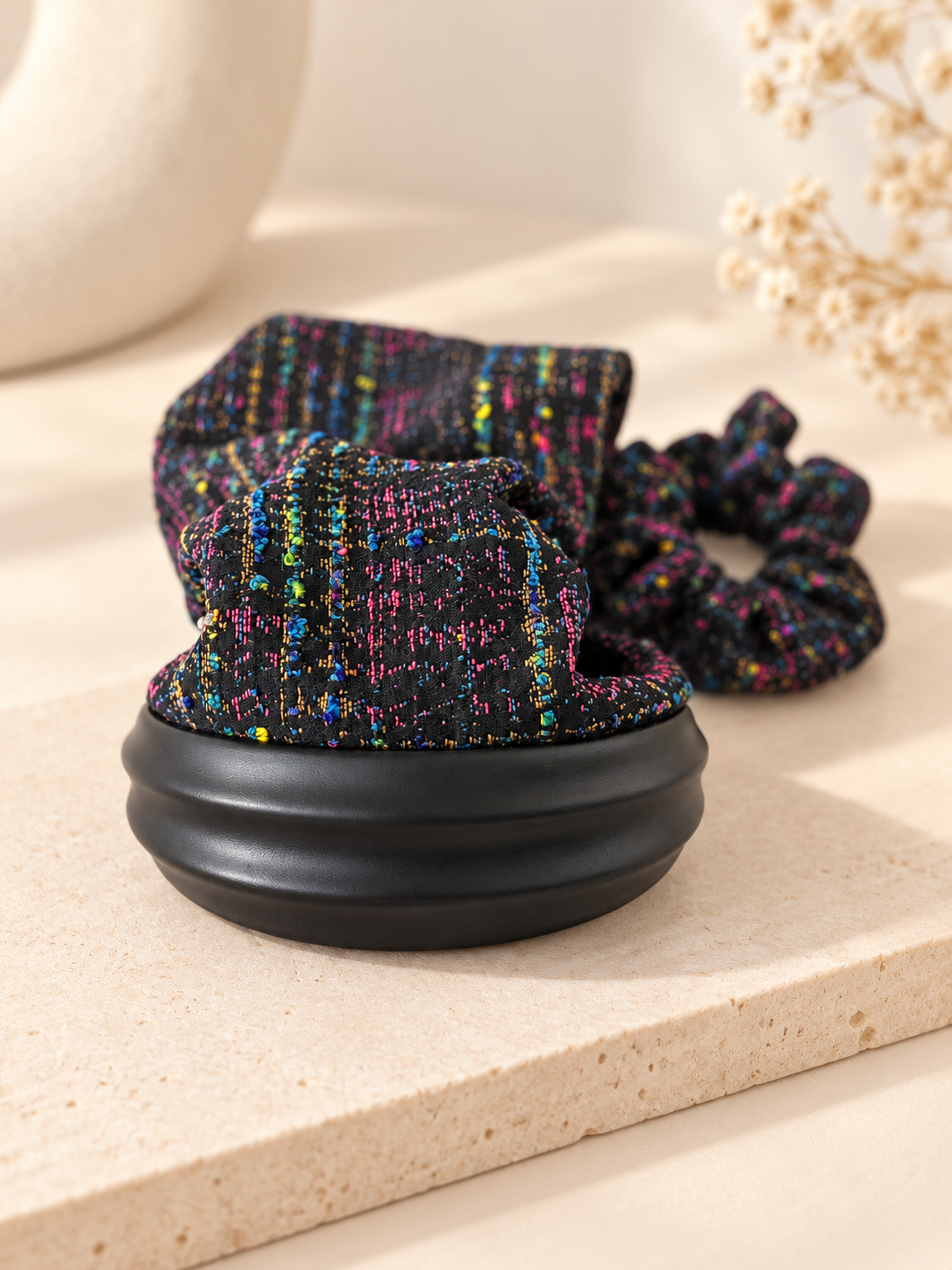 Yuna -Serre-tête tweed multicolore