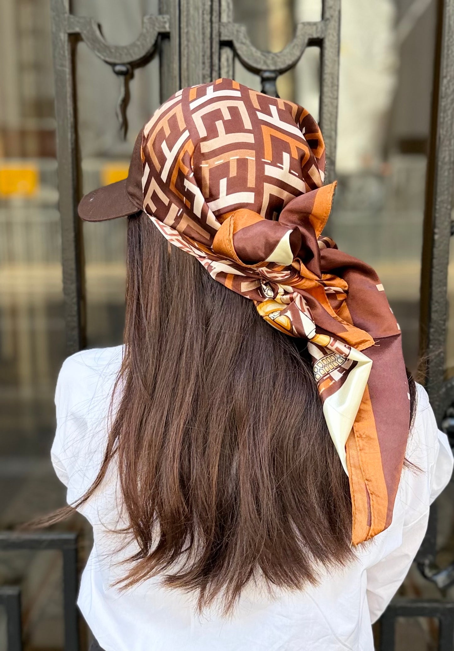 Casquette Foulard RM Marron
